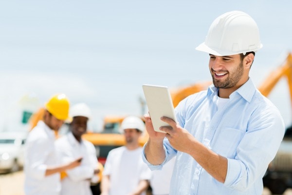 Engineer at a construction site