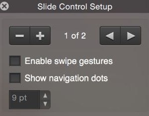 FileMaker slide control